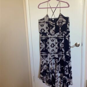 1. State -Black and grey high-low dress. Size Large